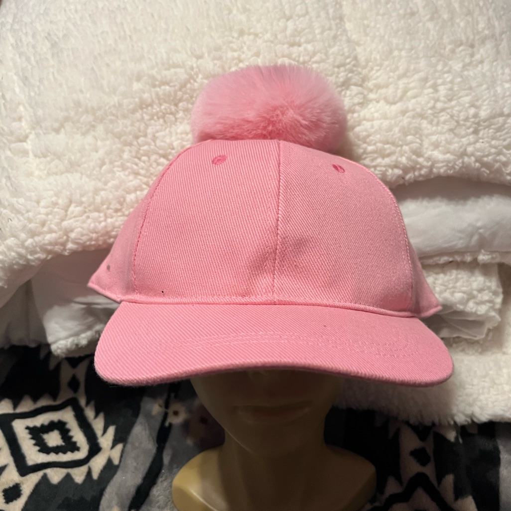 Baseball Cap Nwot Pompom Hat Barbie Pink